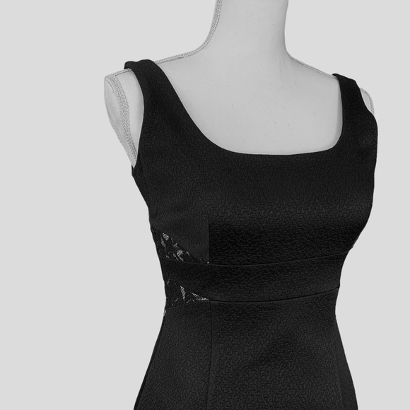 DAVID MEISTER BLACK BODYCON SLEEVELESS EVENING DRESS - Picture 10 of 16